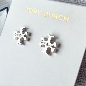 Tory Burch Silver Kira Studs